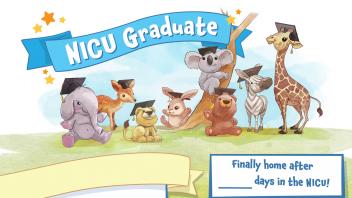 NICU Graduation Board Illustration