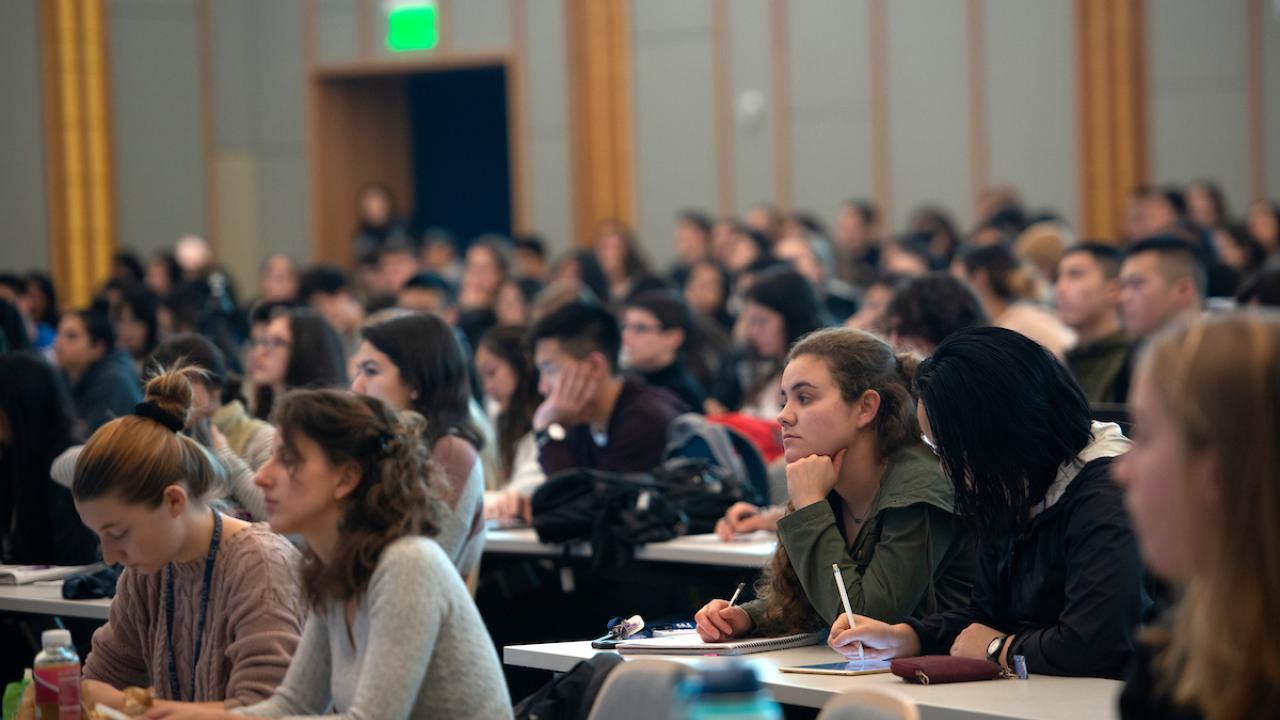 Students in California Hall, January 2019