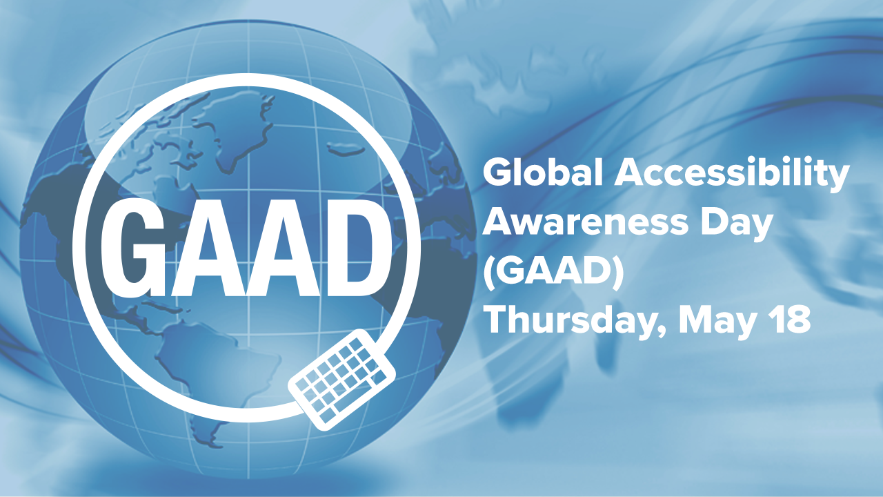 global accessibility awareness day logo and event information