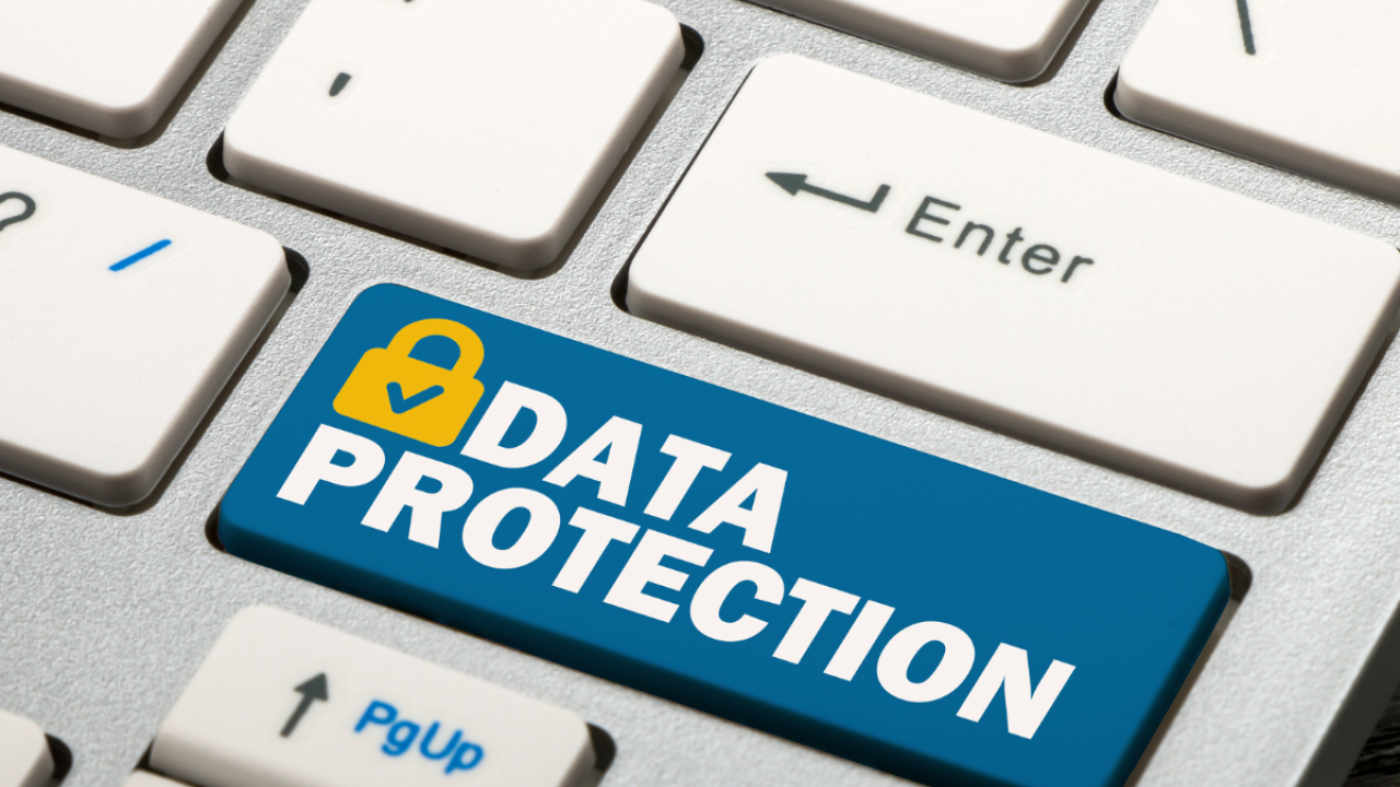 Data protection key on a keyboard