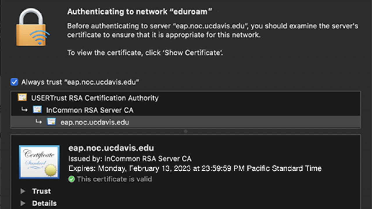 eduroam cert example