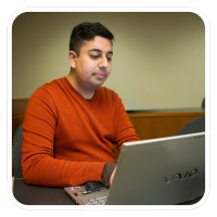 Man working at laptop