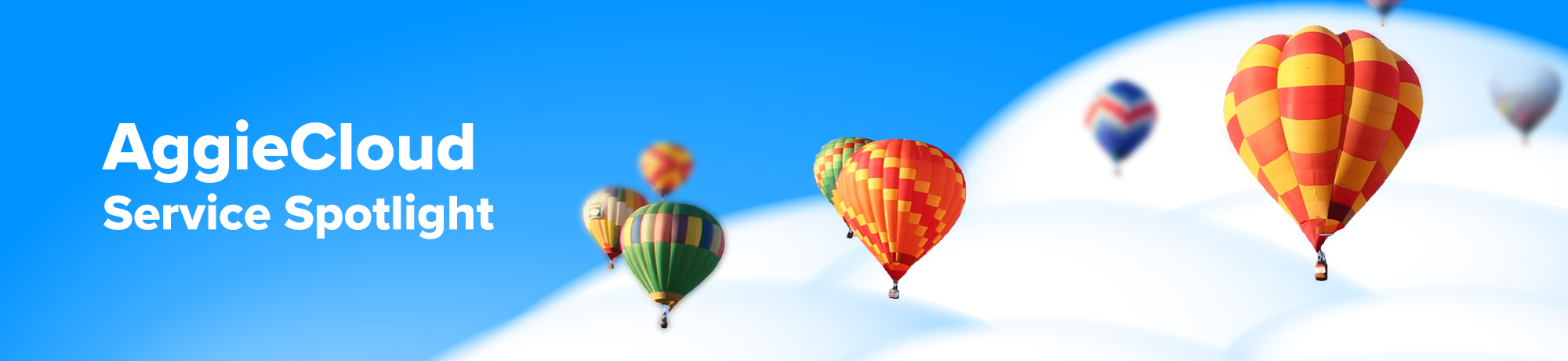 hot air balloons above clouds in sky
