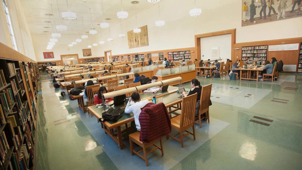The Main Reading Room in Shields Library