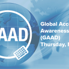 global accessibility awareness day logo and event information